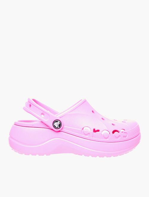 Crocs Electric Pink Baya Platform Clogs
