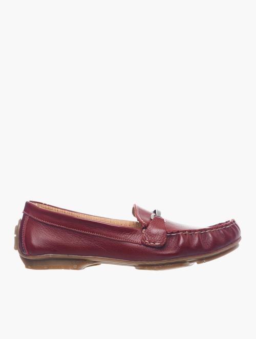 Crockett & Jones Red Natan Nappa Slip-On Shoes