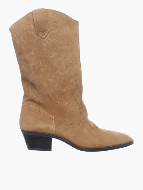 Daily Finery Tan Pull-On Knee High Boots