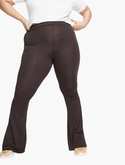 Daisy Street Chocolate Brown High Waist Flare Pants