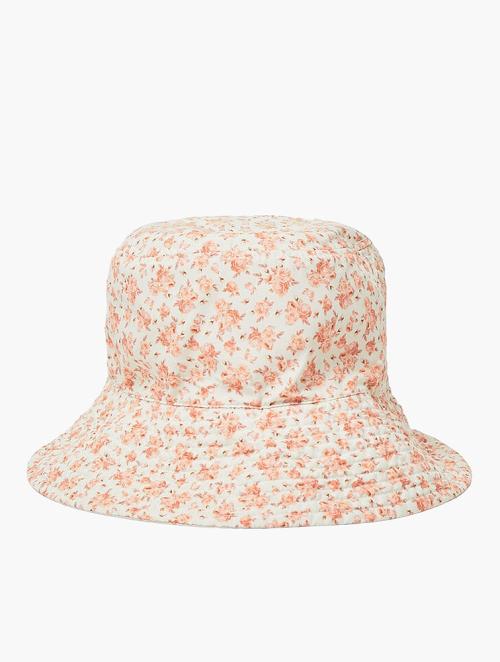 Daily Finery Cream Floral Bucket Hat