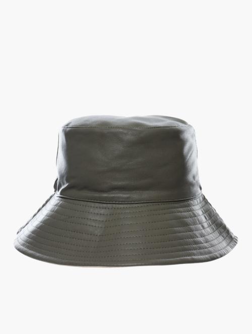 Daily Finery Grey Faux Leather Bucket Hat