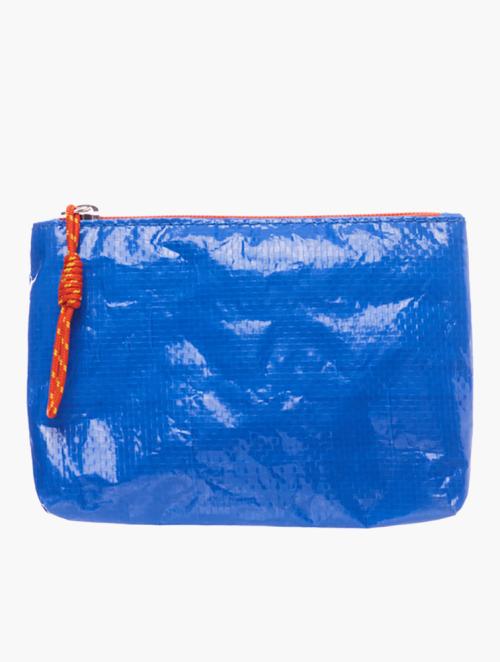 Daily Finery Blue Upcycled Plastic Zip Bag