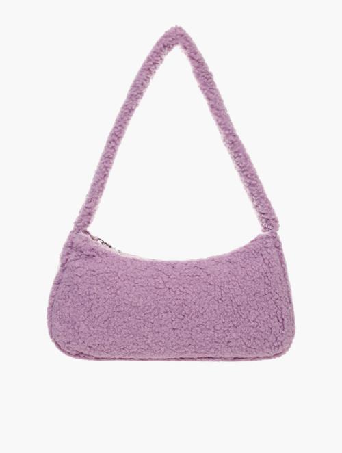 Daily Finery Lilac Top Zip Towelling Handbag