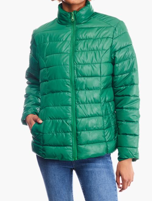 Daily Finery Green Zip Up Puffer Jacket