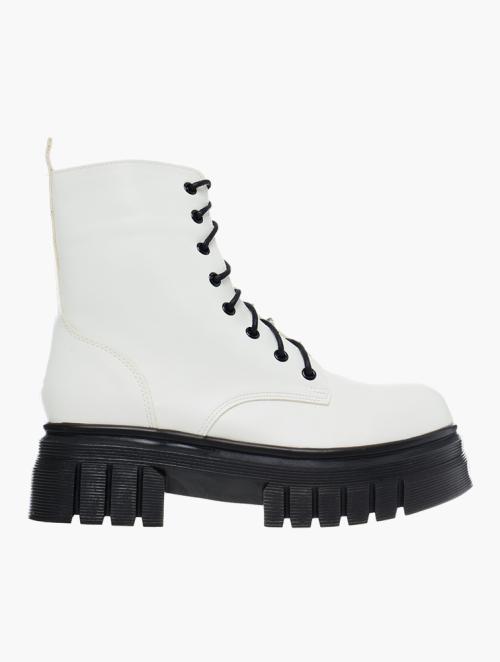 Daily Finery White Combat Boots