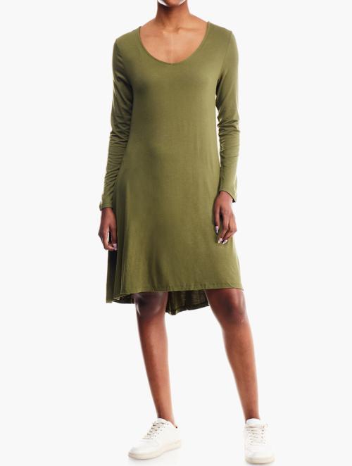 Daily Finery Green Long Sleeve Dress