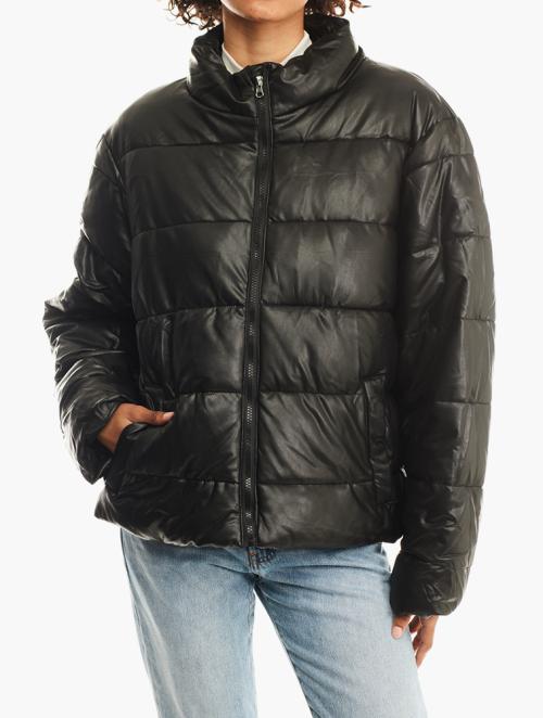 Daily Finery Black High Neck Puffer Jacket