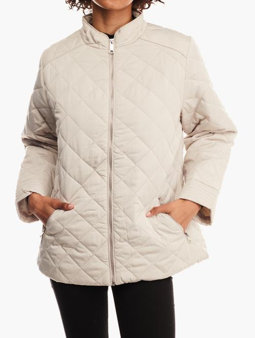 Daily Finery Grey Zip Through Quilted Jacket