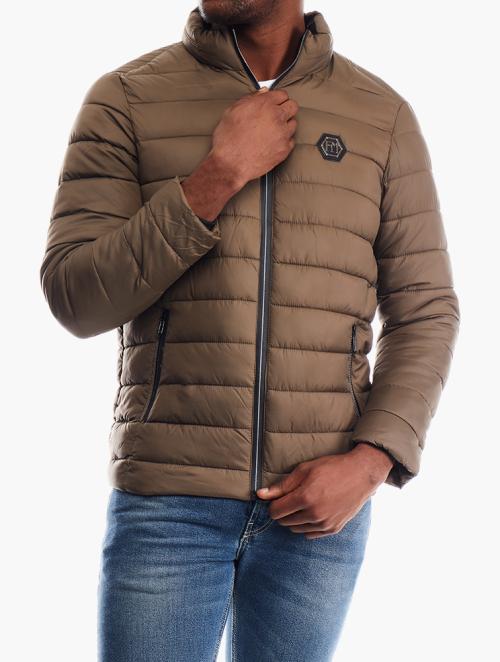 Daily Finery Olive Zip Up Puffer Jacket