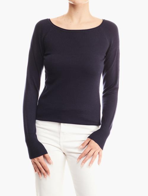 Daily Finery Navy Long Sleeve Top 