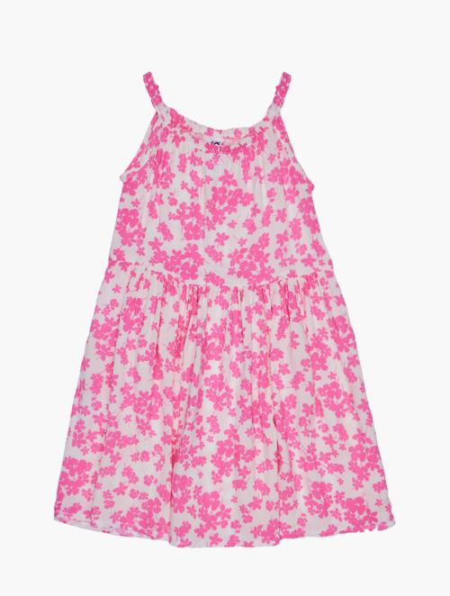 Daily Finery Pink Girls Strappy Floral Dress