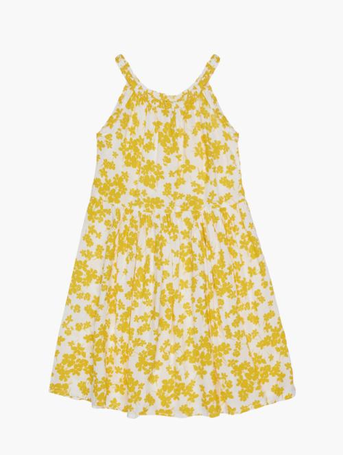 Daily Finery Yellow Girls Strappy Floral Dress