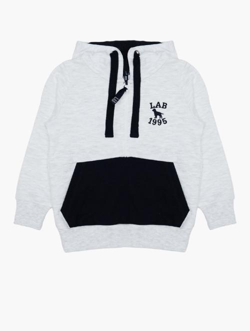 Daily Finery White Quarter Zip Hoodie 