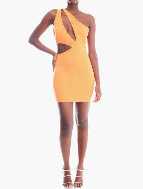 Daily Finery Orange Cut Out Mini Dress