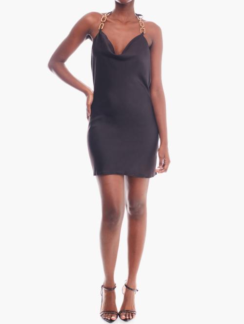 Daily Finery Black Cowl Neck Dress