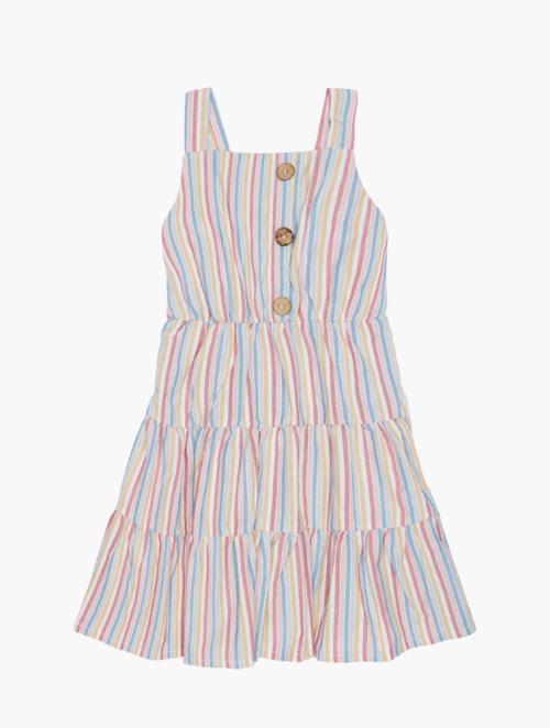 Daily Finery Multi Big Girls Strappy Tiered Dress