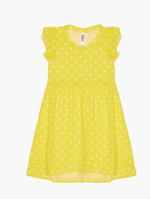 Daily Finery Yellow Girls Polka Dot Dress