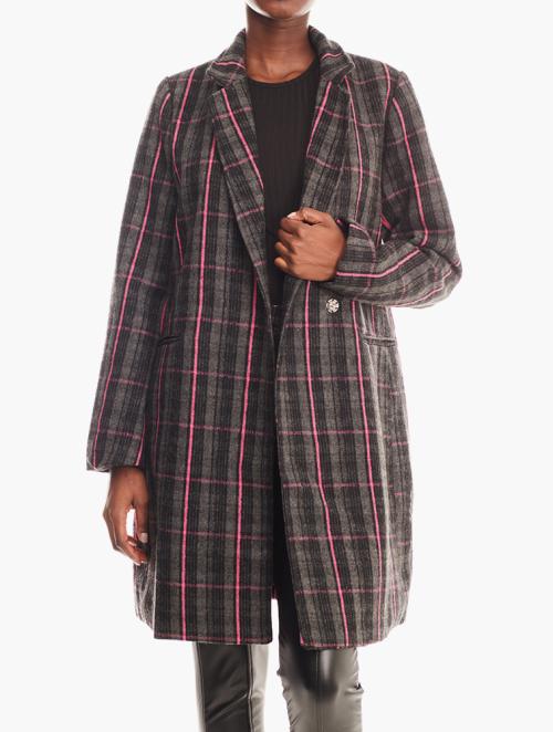 Daily Finery Black Checked Coat 