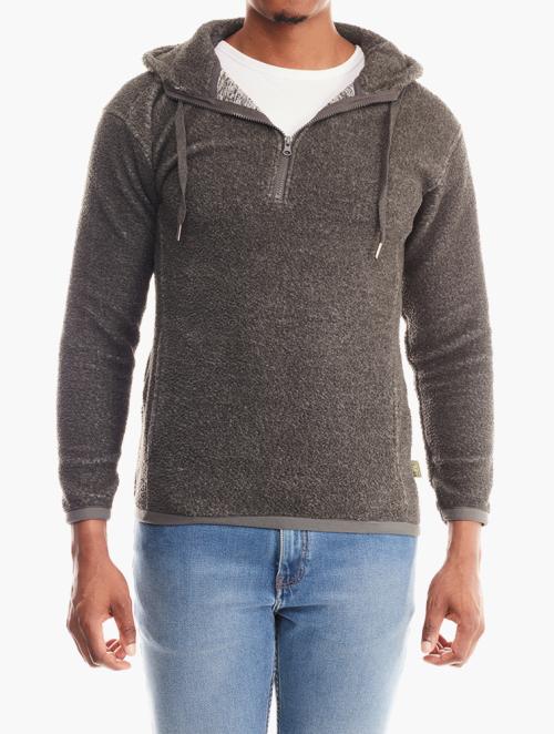 Daily Finery Grey Quarter Zip Hooded Jacket