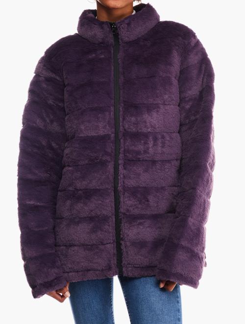 Daily Finery Purple Zip Up Puffer Jacket