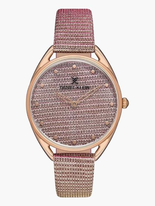 Daniel Klein Rose Gold Glitter Trendy Watch