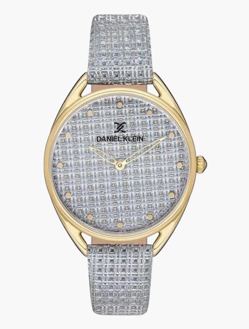 Daniel Klein Silver & Gold Glitter Trendy Watch