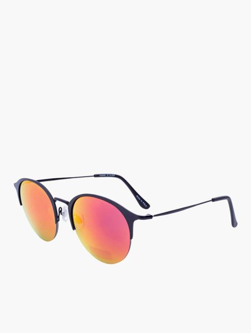 Daniel Klein Pink & Black Polarized Round Sunglasses