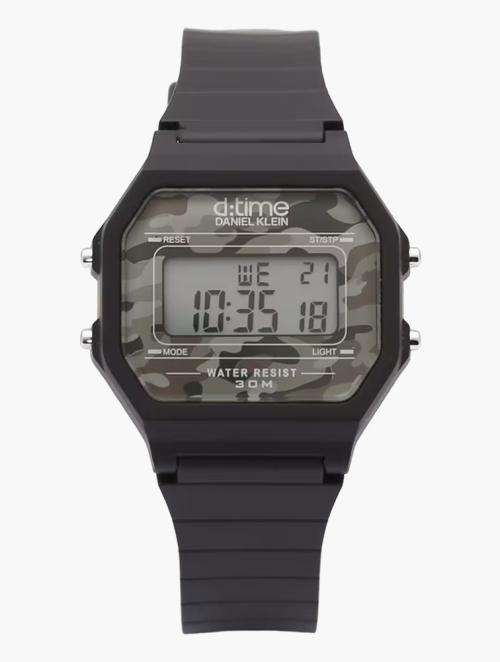 Daniel Klein Black & Green D-Time Digital Watch