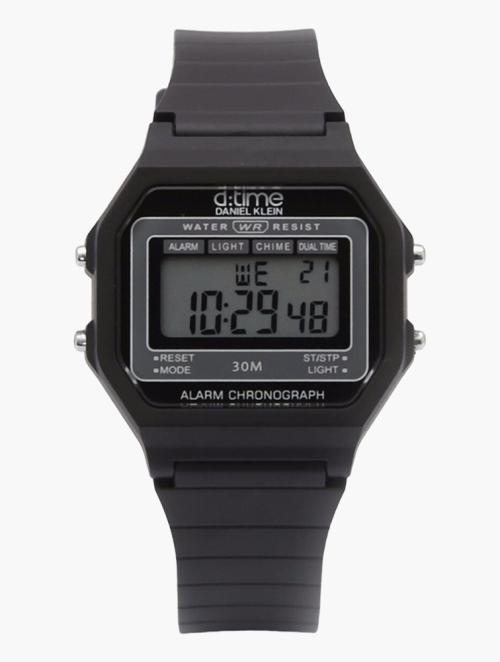 Daniel Klein Black & Grey D-Time Digital Watch