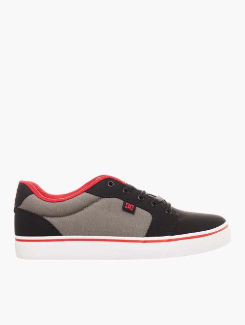 DC Shoes Black & Red Anvil Canvas Sneakers