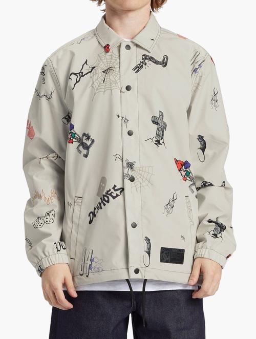 DC Shoes Birch Scribble Print Nevs Coaches Windbreaker Jacket