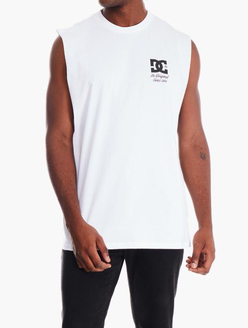 DC Shoes White Claic Muscle Tee
