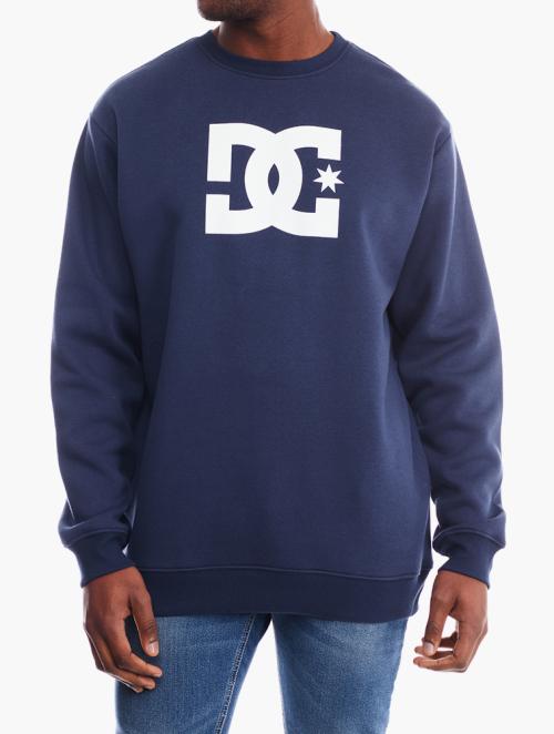 DC Shoes Blue Baseline Pullover Crew