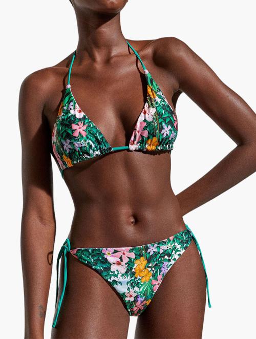 Desigual Green Berenice I Floral Bikini Top