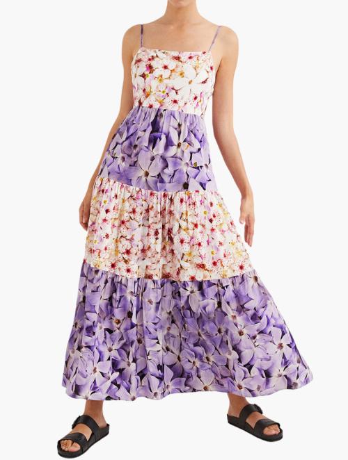 Desigual Mauve Estrella Floral Print Dress