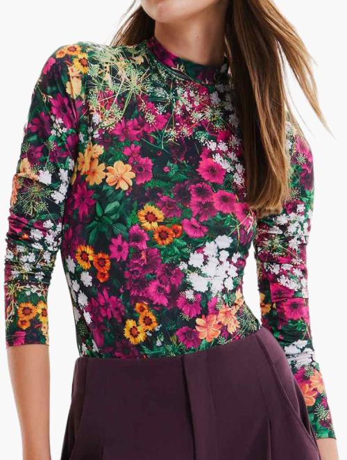 Desigual Multicolour Mini-Flower Print Bodysuit