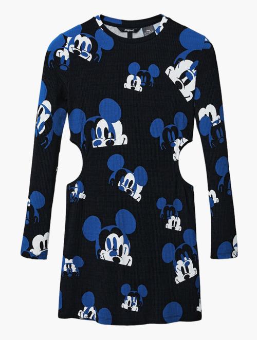 Desigual Black Short Disney's Mickey Mouse Dress