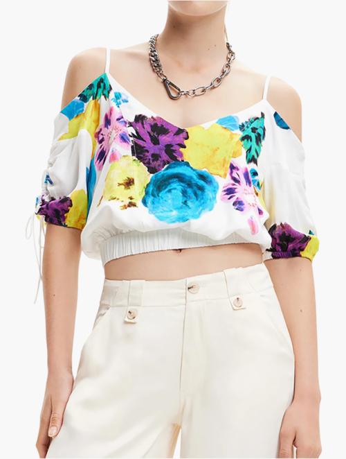 Desigual White Regular Fit Blouse