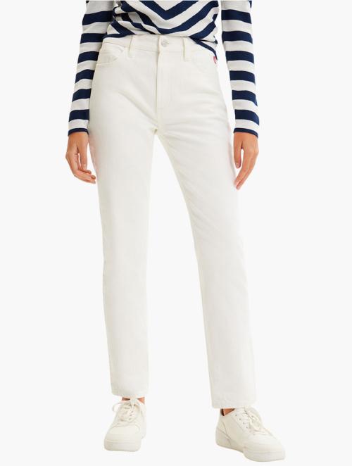 Desigual White Straight Leg Jeans