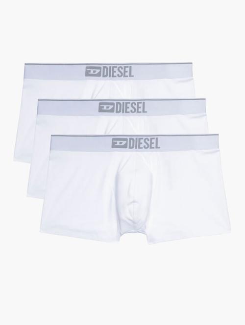 Diesel White Umbx-Damien Three Pack Boxer-Shorts