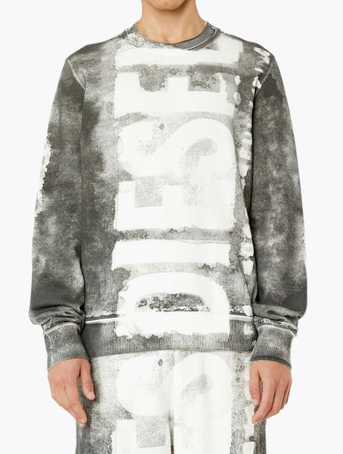 Diesel Grey S-Giny Logo Sweatshirt