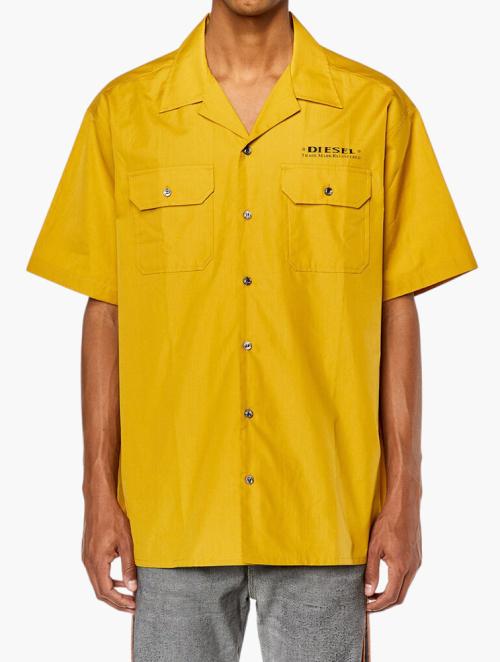 Diesel Yellow Diesel Button Up Shirt 