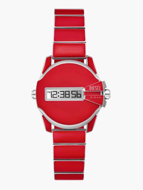 Diesel Red & Multi Round Baby Chief Watch