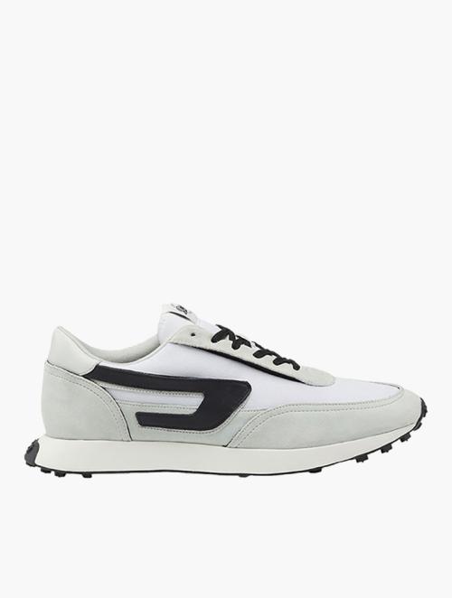 Diesel White & Black S-Racer LC Sneakers