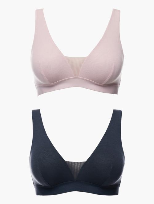 Dorina 1 Pack Hallie Non Padded Bralette - Pink & Grey