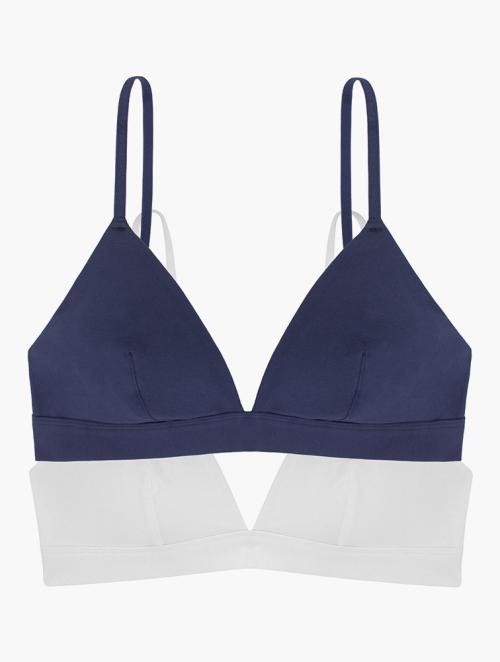 Dorina Ink & White Lila Non Padded Bralette 2 Pack