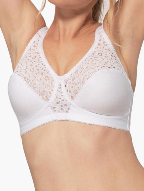 Dorina White Yvonne Wireless Mesh Bralette