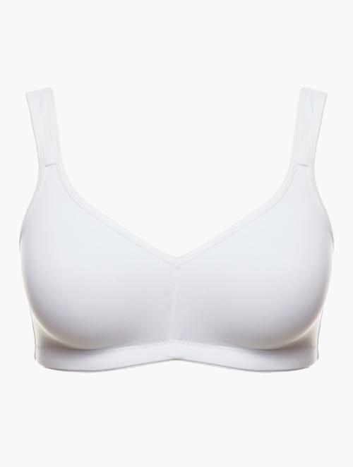 Dorina White V-Neck Seam Bralette