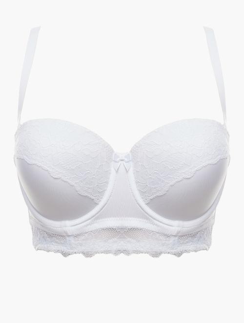 Dorina White Lace Longline Bra